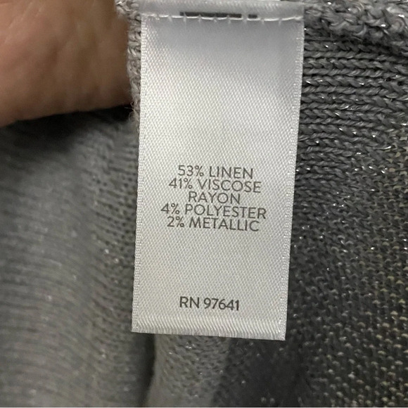 NWT J. Jill Gray Stripe Knit Sweater Size Small - Picture 10 of 10